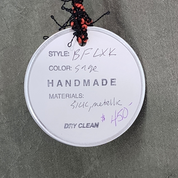 Giselle Shepatin Women's Silk Metallic Lagenlook Long Sleeves Top - M - Picture 9 of 9